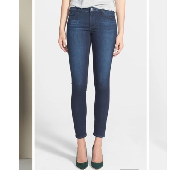 The Leggings Ankle Super Skinny Jeans by AG Knit Luxe Denim in Black - Picture 8 of 15